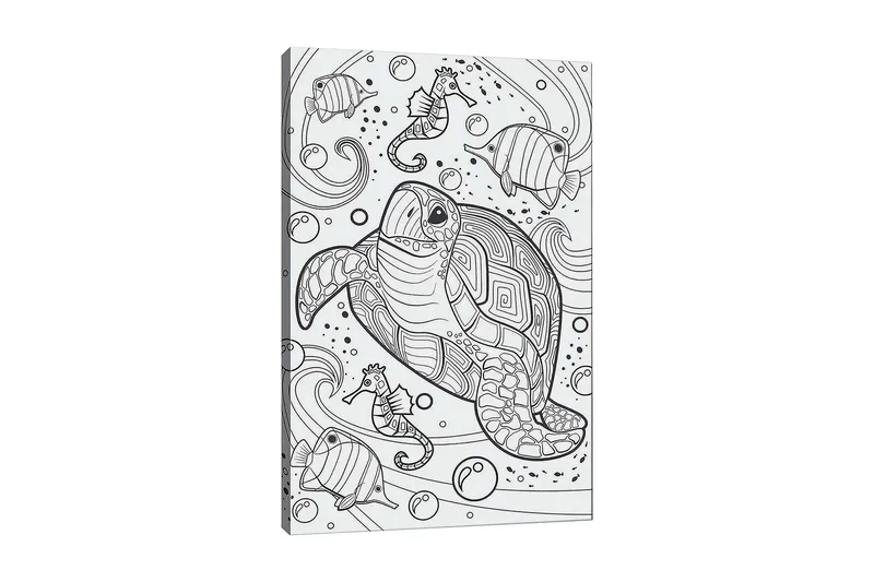 Koristeellinen Canvastaulu 30x40 cm, Valkoinen/Musta