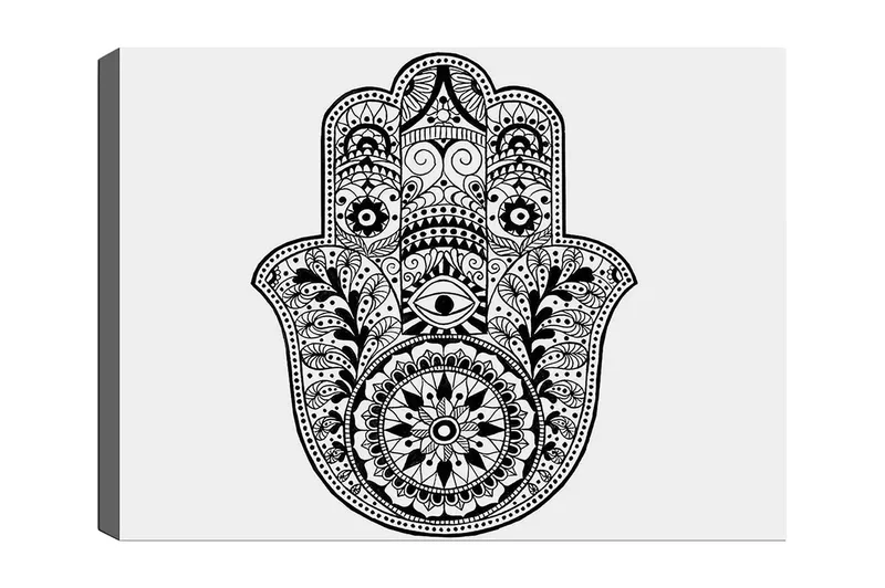 Koristeellinen Canvastaulu 30x40 cm, Valkoinen/Musta