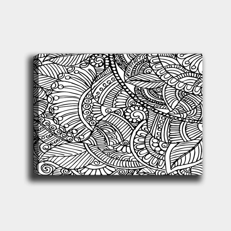 Koristeellinen Canvastaulu 30x40 cm - Valkoinen/Musta - Sisustustuotteet - Taulu & taide - Canvas-taulu