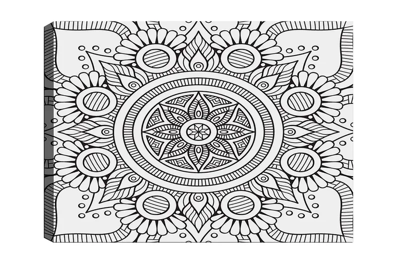 Koristeellinen Canvastaulu 30x40 cm, Valkoinen/Musta