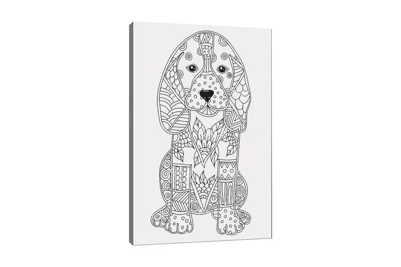 Koristeellinen Canvastaulu 30x40 cm, Valkoinen/Musta