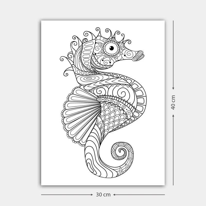 Koristeellinen Canvastaulu 30x40 cm, Valkoinen/Musta