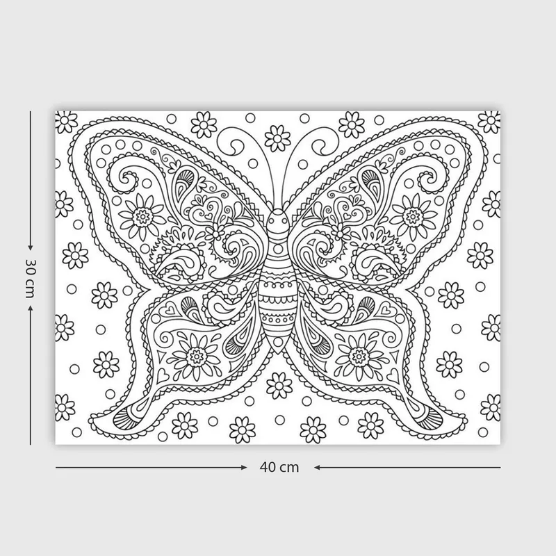 Koristeellinen Canvastaulu 30x40 cm, Valkoinen/Musta