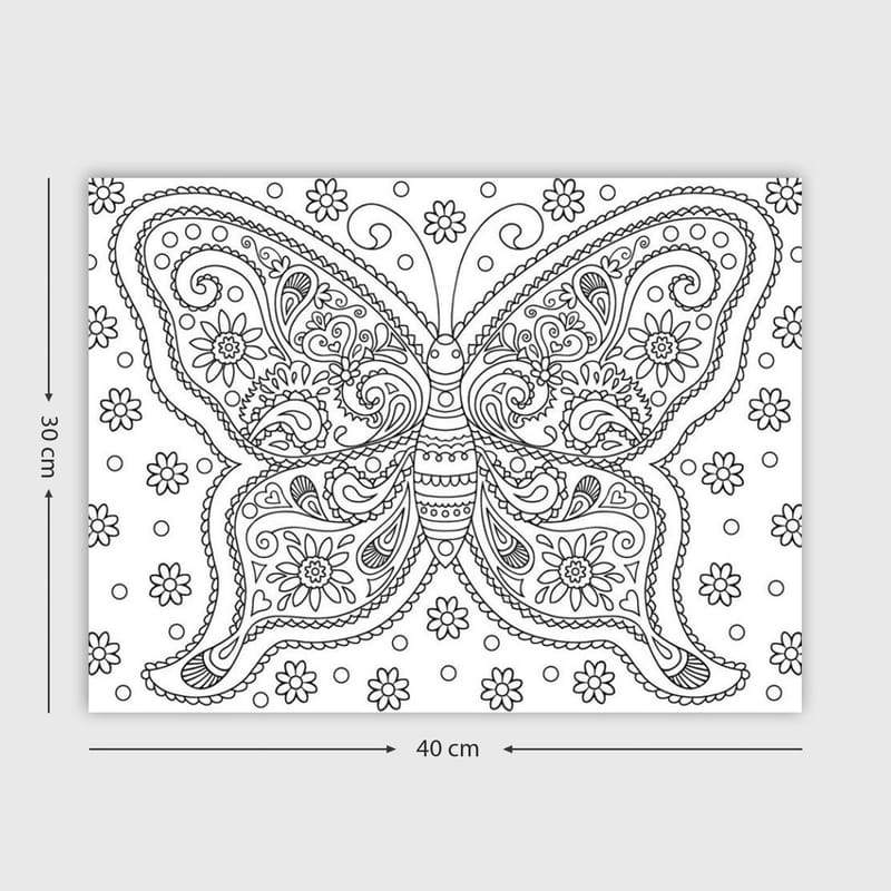 Koristeellinen Canvastaulu 30x40 cm, Valkoinen/Musta