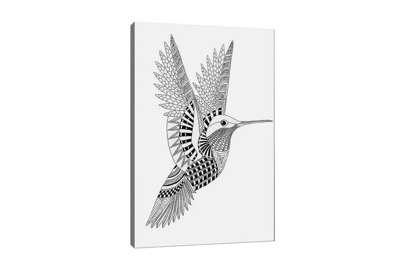 Koristeellinen Canvastaulu 30x40 cm, Valkoinen/Musta