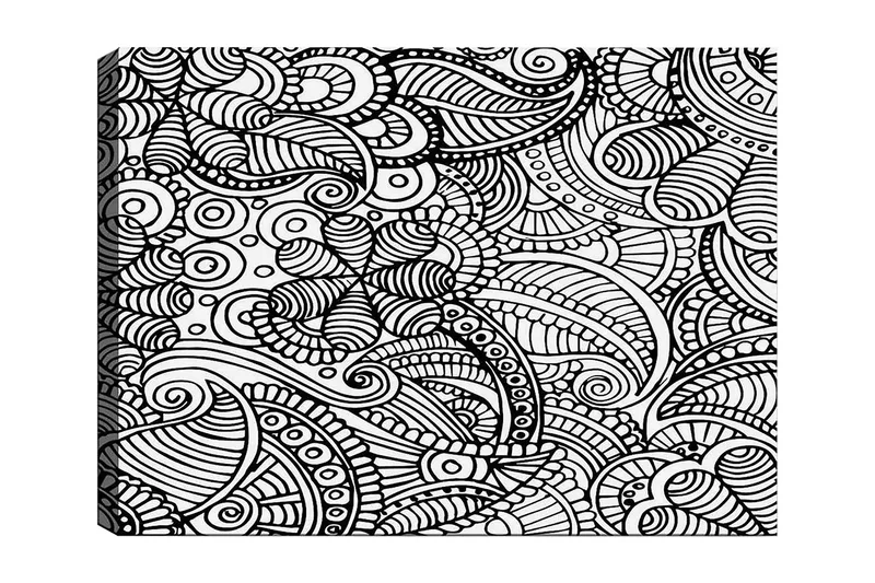 Koristeellinen Canvastaulu 30x40 cm, Valkoinen/Musta