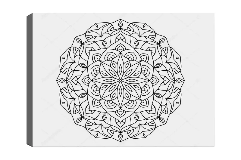 Koristeellinen Canvastaulu 30x40 cm, Valkoinen/Musta