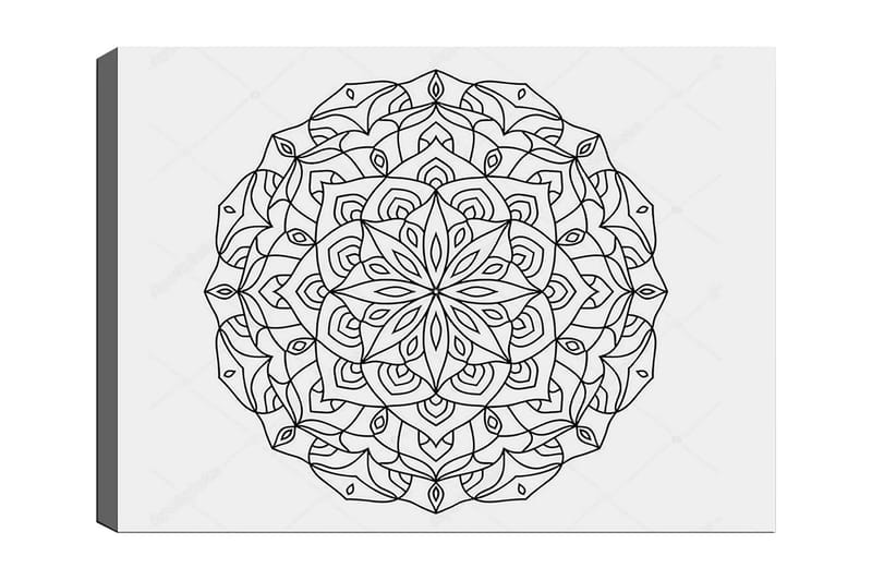 Koristeellinen Canvastaulu 30x40 cm, Valkoinen/Musta