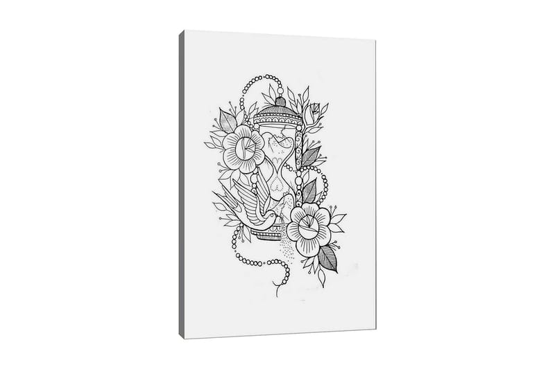 Koristeellinen Canvastaulu 30x40 cm, Valkoinen/Musta