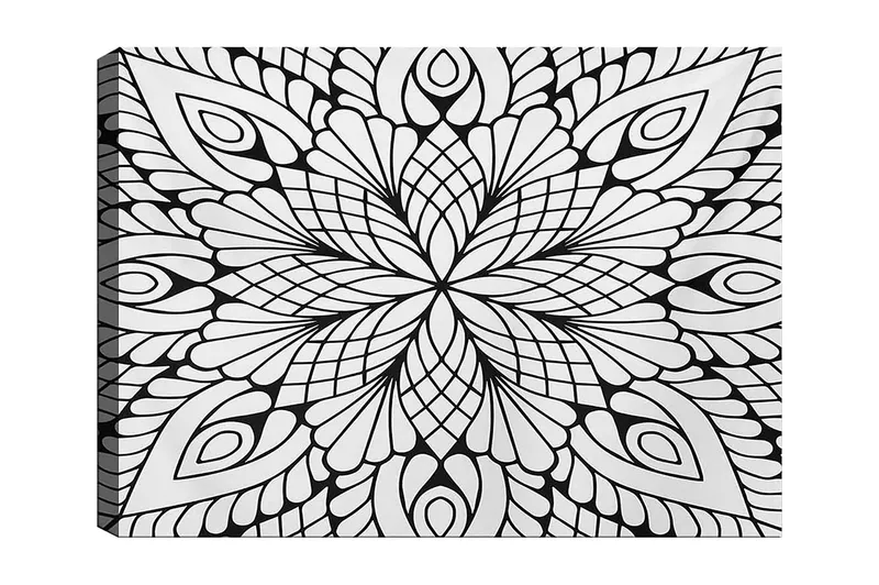 Koristeellinen Canvastaulu 30x40 cm, Valkoinen/Musta