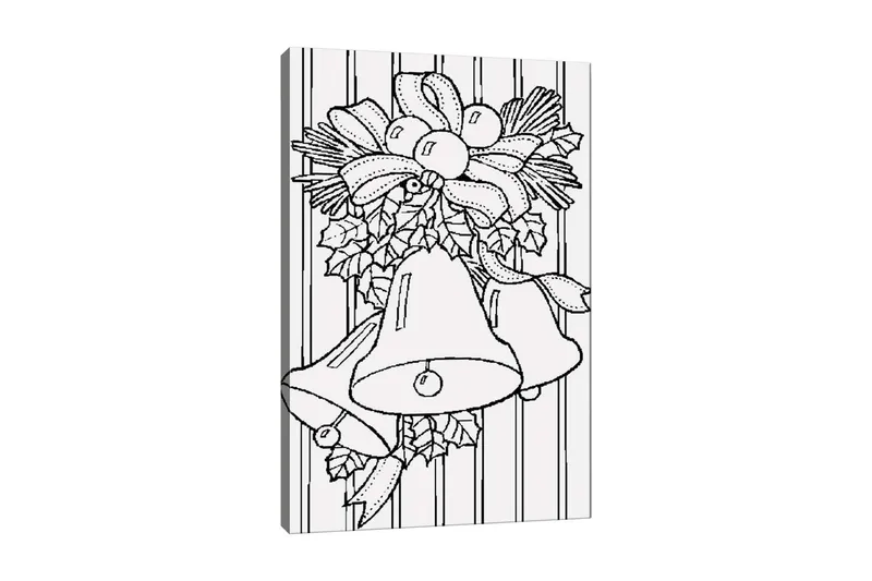 Koristeellinen Canvastaulu 30x40 cm, Valkoinen/Musta