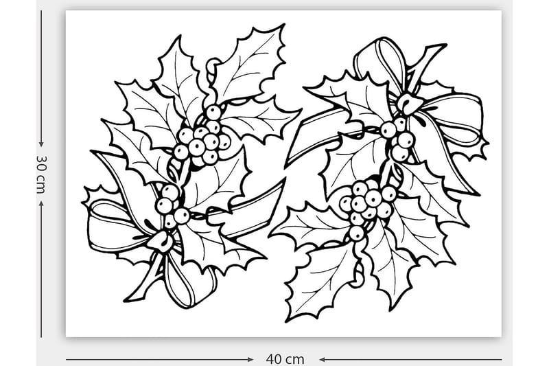 Koristeellinen Canvastaulu 30x40 cm - Valkoinen/Musta - Sisustustuotteet - Taulu & taide - Canvas-taulu