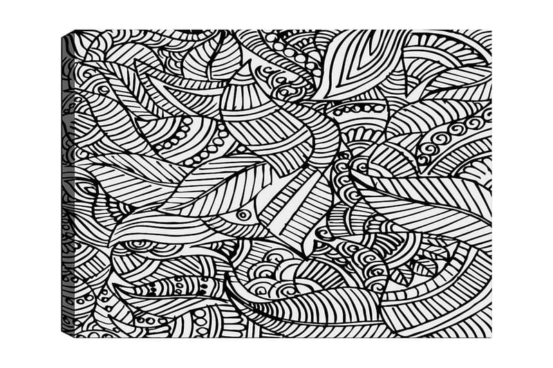 Koristeellinen Canvastaulu 30x40 cm, Valkoinen/Musta