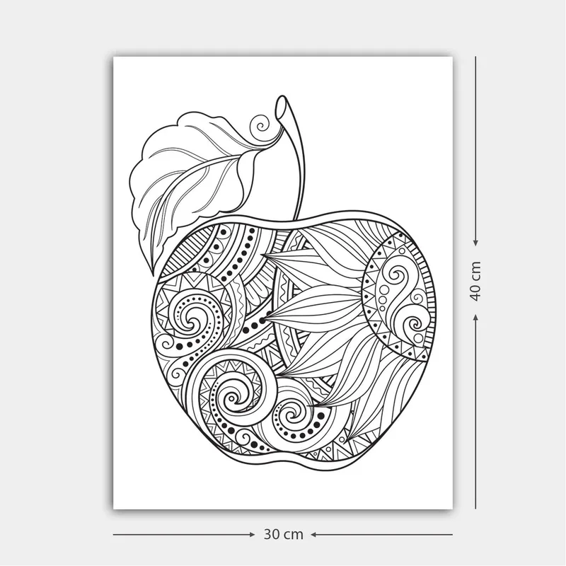 Koristeellinen Canvastaulu 30x40 cm, Valkoinen/Musta