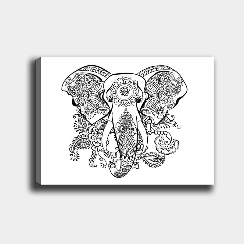 Koristeellinen Canvastaulu 30x40 cm - Valkoinen/Musta - Sisustustuotteet - Taulu & taide - Canvas-taulu