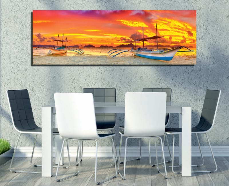 Koristeellinen Canvastaulu 30x80 cm - Monivärinen - Sisustustuotteet - Taulu & taide - Canvas-taulu