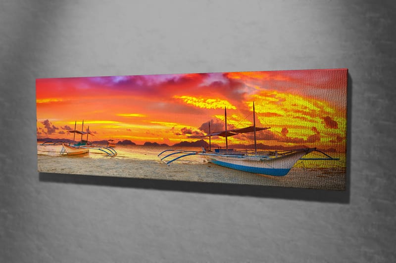 Koristeellinen Canvastaulu 30x80 cm - Monivärinen - Sisustustuotteet - Taulu & taide - Canvas-taulu