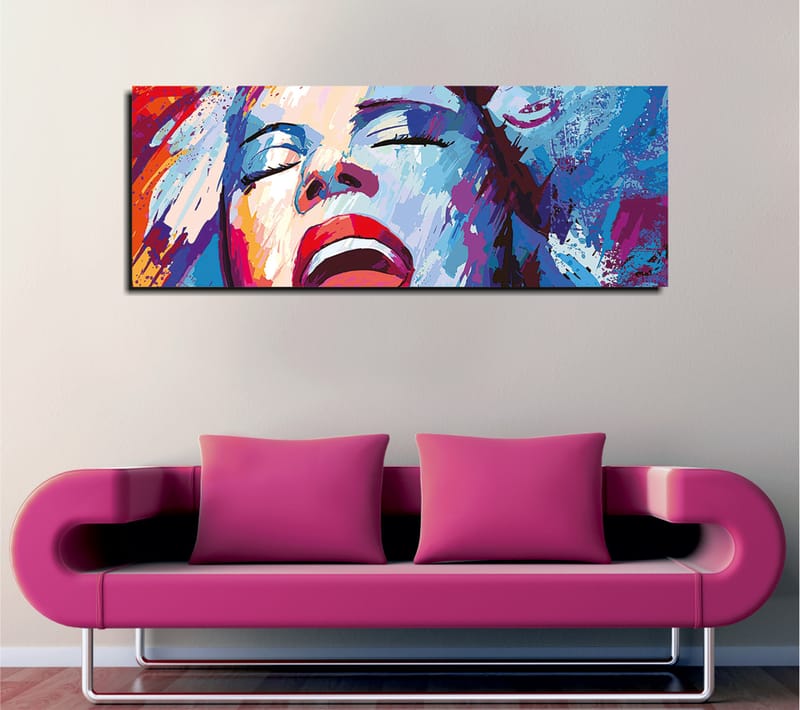 Koristeellinen Canvastaulu 30x80 cm - Monivärinen - Sisustustuotteet - Taulu & taide - Canvas-taulu