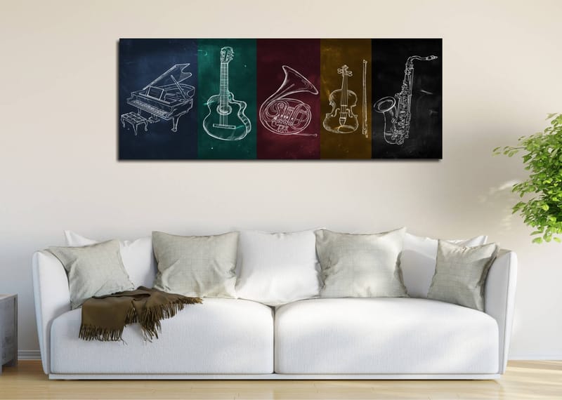 Koristeellinen Canvastaulu 30x80 cm - Monivärinen - Sisustustuotteet - Taulu & taide - Canvas-taulu