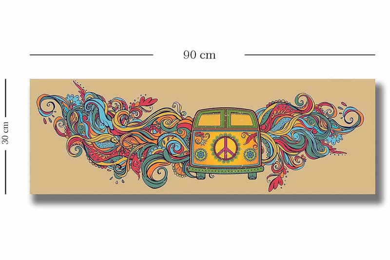 Koristeellinen Canvastaulu 30x90 cm - Monivärinen - Sisustustuotteet - Taulu & taide - Canvas-taulu