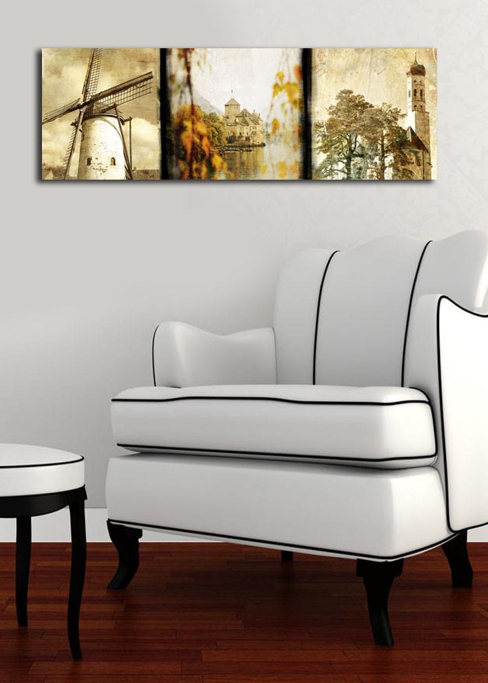 Koristeellinen Canvastaulu 30x90 cm - Monivärinen - Sisustustuotteet - Taulu & taide - Canvas-taulu