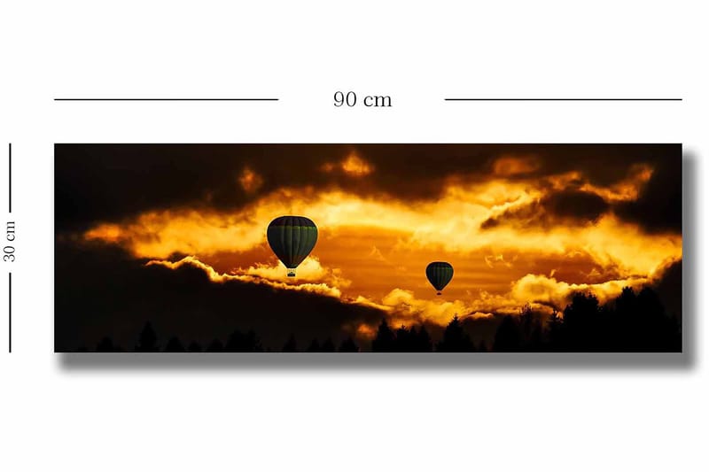 Koristeellinen Canvastaulu 30x90 cm - Monivärinen - Sisustustuotteet - Taulu & taide - Canvas-taulu