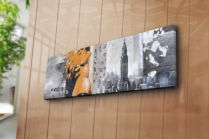 Koristeellinen Canvastaulu 30x90 cm - Monivärinen - Sisustustuotteet - Taulu & taide - Canvas-taulu