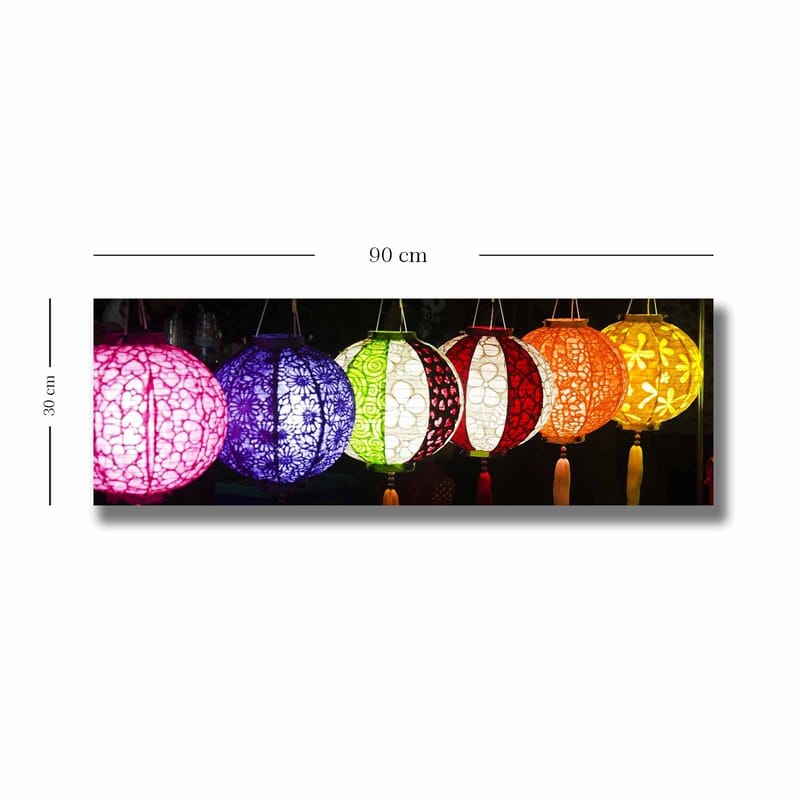 Koristeellinen Canvastaulu 30x90 cm - Monivärinen - Sisustustuotteet - Taulu & taide - Canvas-taulu