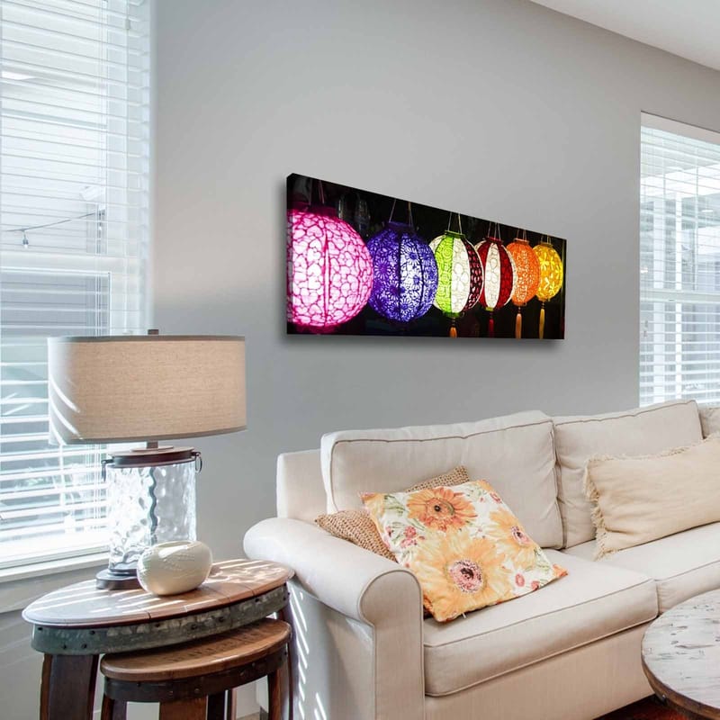 Koristeellinen Canvastaulu 30x90 cm - Monivärinen - Sisustustuotteet - Taulu & taide - Canvas-taulu