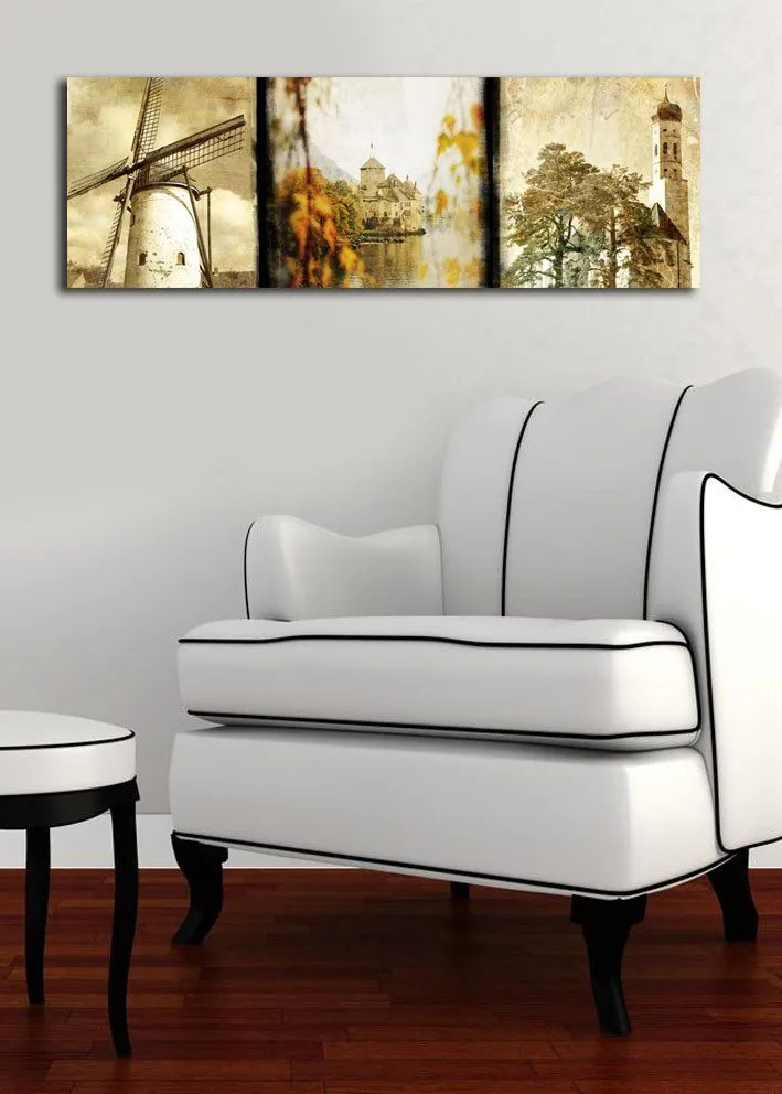 Koristeellinen Canvastaulu 30x90 cm - Monivärinen - Sisustustuotteet - Taulu & taide - Canvas-taulu