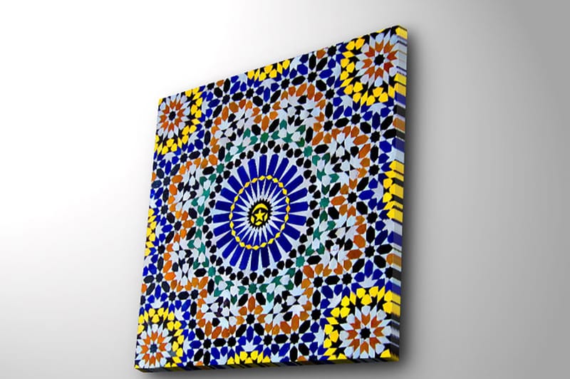 Koristeellinen Canvastaulu 45x45 cm - Monivärinen - Sisustustuotteet - Taulu & taide - Canvas-taulu