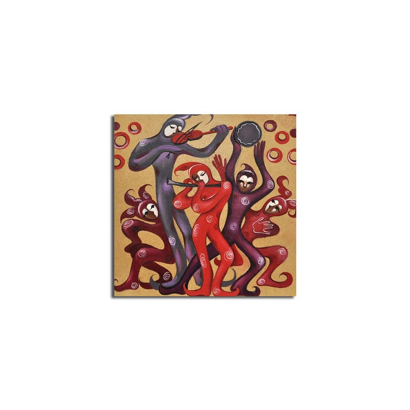 Koristeellinen Canvastaulu 45x45 cm - Monivärinen - Sisustustuotteet - Taulu & taide - Canvas-taulu
