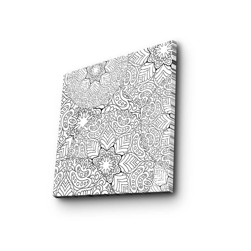 Koristeellinen Canvastaulu 45x45 cm - Monivärinen - Sisustustuotteet - Taulu & taide - Canvas-taulu