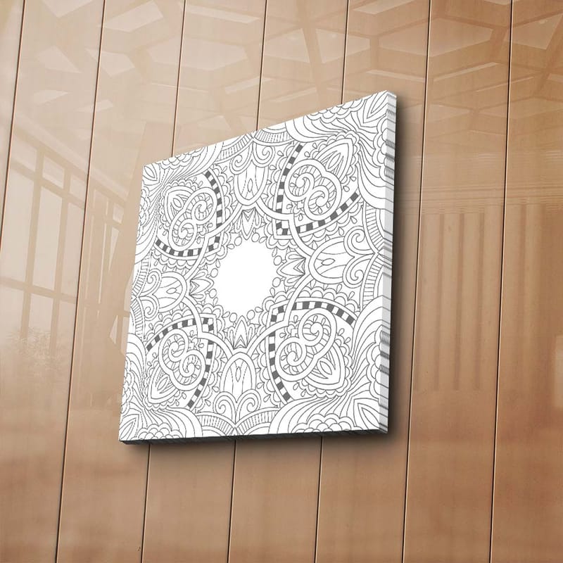 Koristeellinen Canvastaulu 45x45 cm - Monivärinen - Sisustustuotteet - Taulu & taide - Canvas-taulu