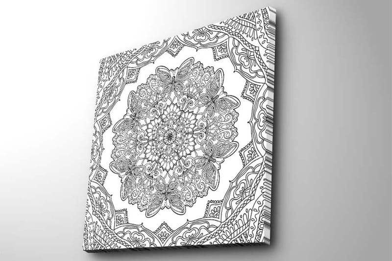 Koristeellinen Canvastaulu 45x45 cm - Monivärinen - Sisustustuotteet - Taulu & taide - Canvas-taulu