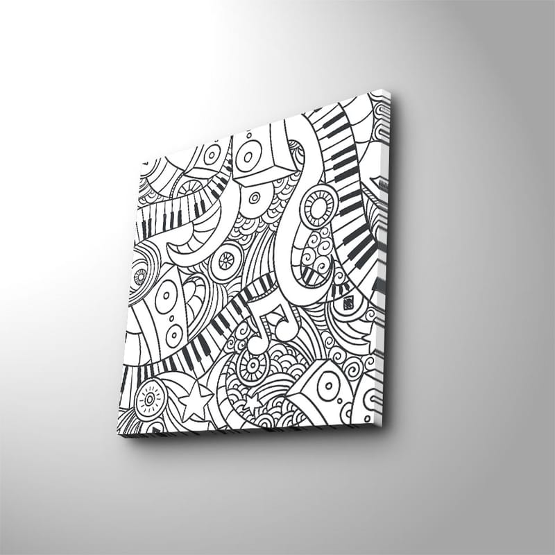 Koristeellinen Canvastaulu 45x45 cm - Monivärinen - Sisustustuotteet - Taulu & taide - Canvas-taulu
