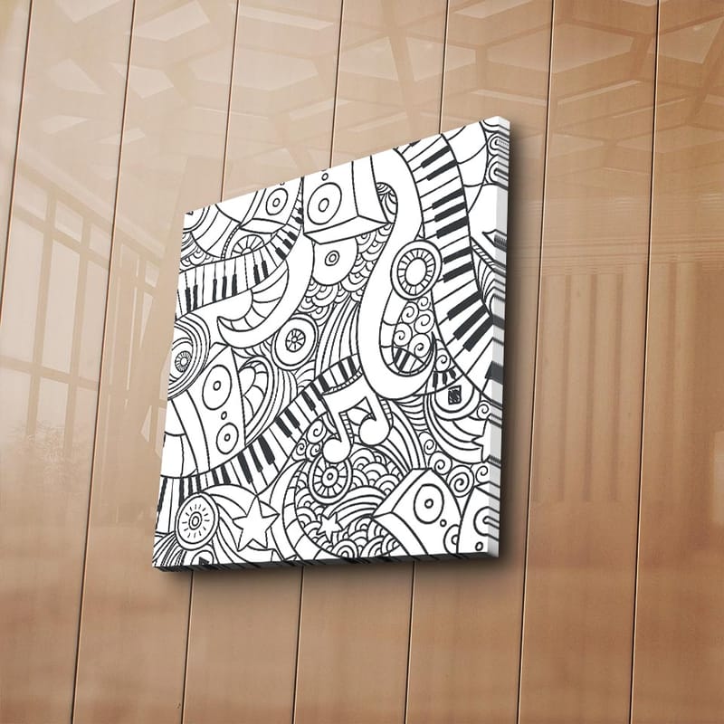 Koristeellinen Canvastaulu 45x45 cm - Monivärinen - Sisustustuotteet - Taulu & taide - Canvas-taulu