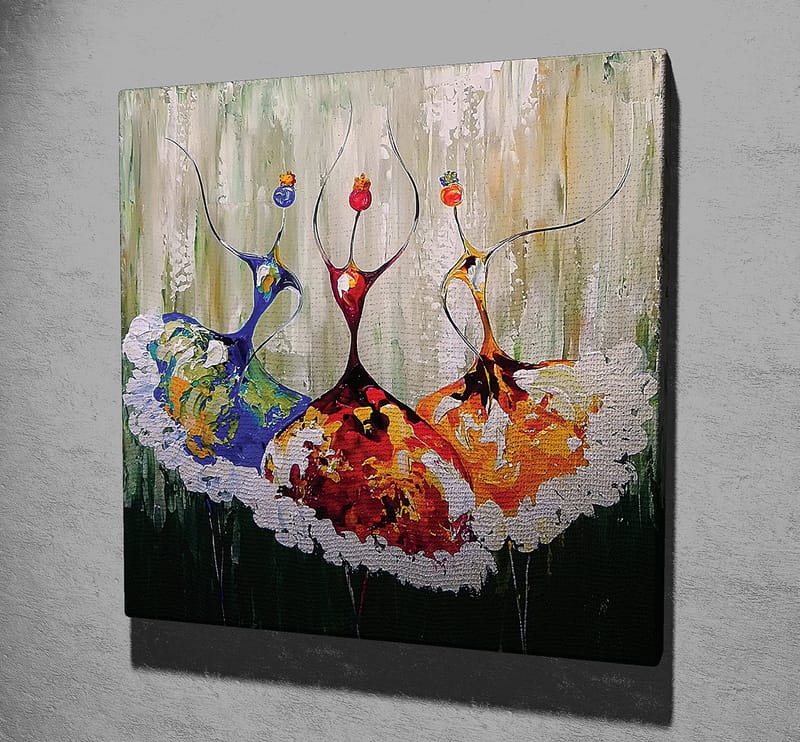Koristeellinen Canvastaulu 45x45 cm - Monivärinen - Sisustustuotteet - Taulu & taide - Canvas-taulu
