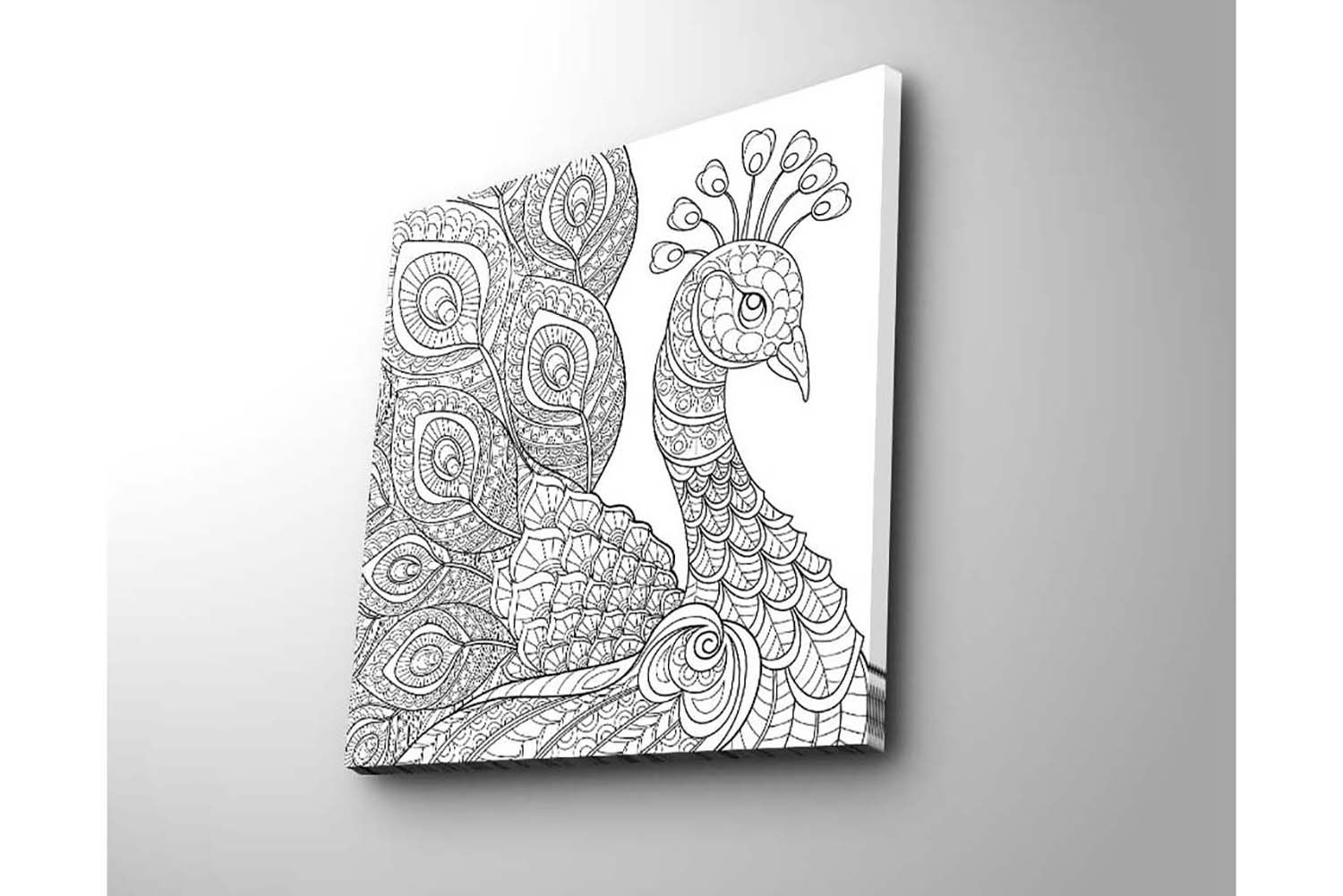 Koristeellinen Canvastaulu 45x45 cm - Monivärinen - Sisustustuotteet - Taulu & taide - Canvas-taulu