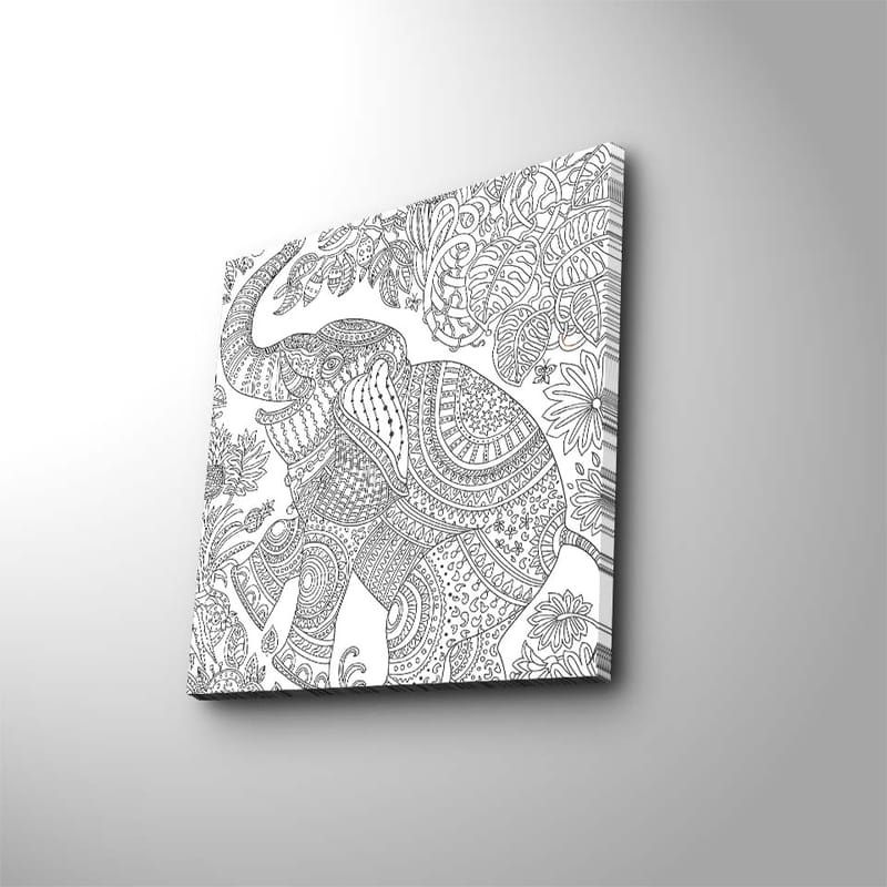 Koristeellinen Canvastaulu 45x45 cm - Monivärinen - Sisustustuotteet - Taulu & taide - Canvas-taulu