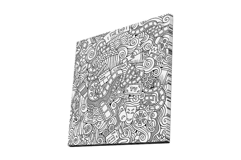 Koristeellinen Canvastaulu 45x45 cm - Monivärinen - Sisustustuotteet - Taulu & taide - Canvas-taulu
