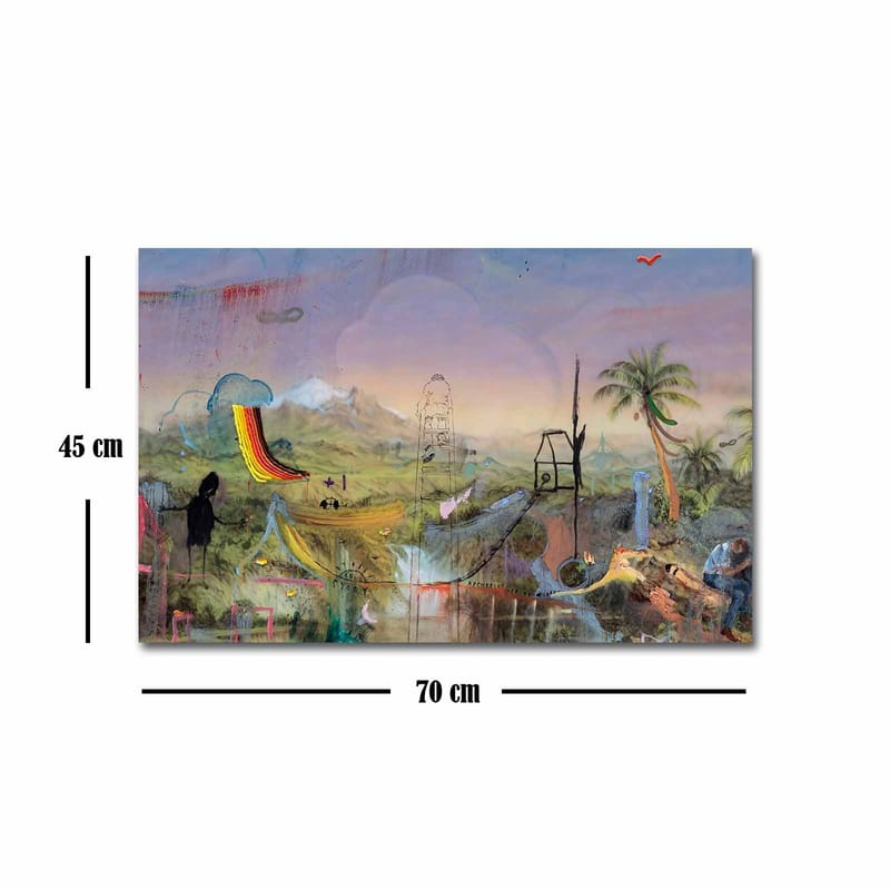 Koristeellinen Canvastaulu 45x70 cm - Monivärinen - Sisustustuotteet - Taulu & taide - Canvas-taulu
