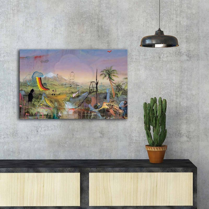 Koristeellinen Canvastaulu 45x70 cm - Monivärinen - Sisustustuotteet - Taulu & taide - Canvas-taulu