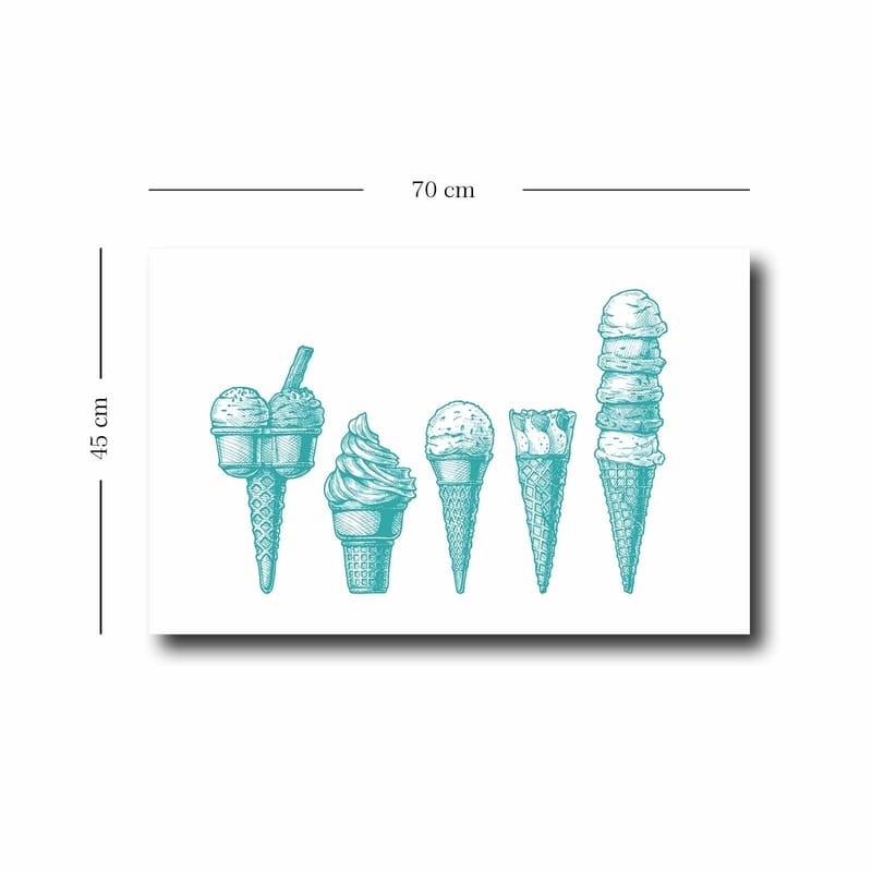 Koristeellinen Canvastaulu 45x70 cm - Monivärinen - Sisustustuotteet - Taulu & taide - Canvas-taulu