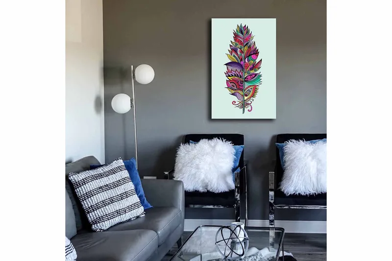 Koristeellinen Canvastaulu 45x70 cm - Monivärinen - Sisustustuotteet - Taulu & taide - Canvas-taulu