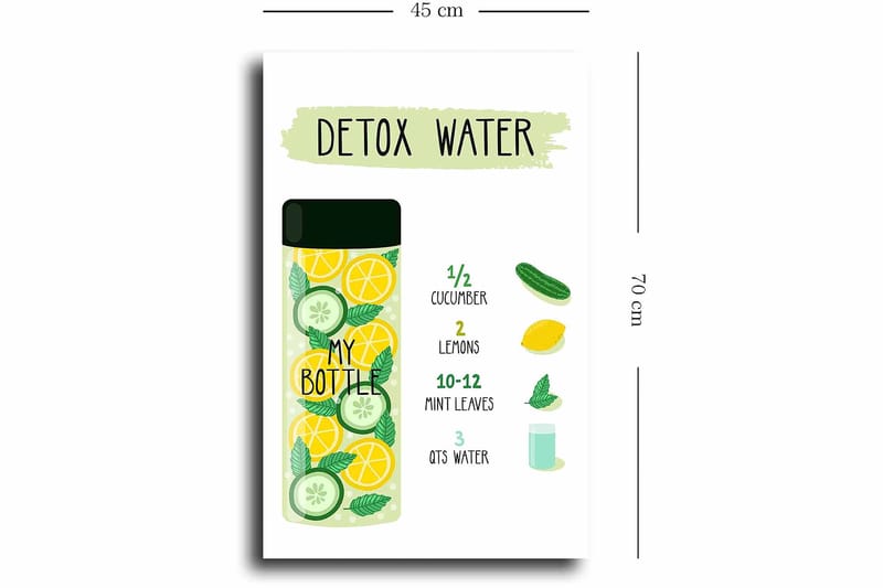 Koristeellinen Canvastaulu 45x70 cm - Monivärinen - Sisustustuotteet - Taulu & taide - Canvas-taulu