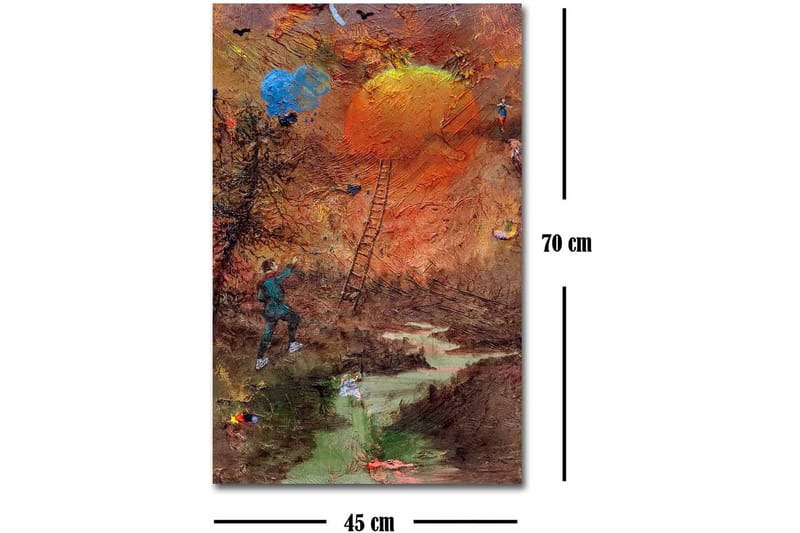 Koristeellinen Canvastaulu 45x70 cm - Monivärinen - Sisustustuotteet - Taulu & taide - Canvas-taulu