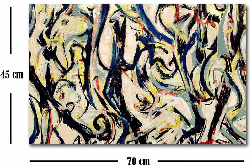 Koristeellinen Canvastaulu 45x70 cm - Monivärinen - Sisustustuotteet - Taulu & taide - Canvas-taulu