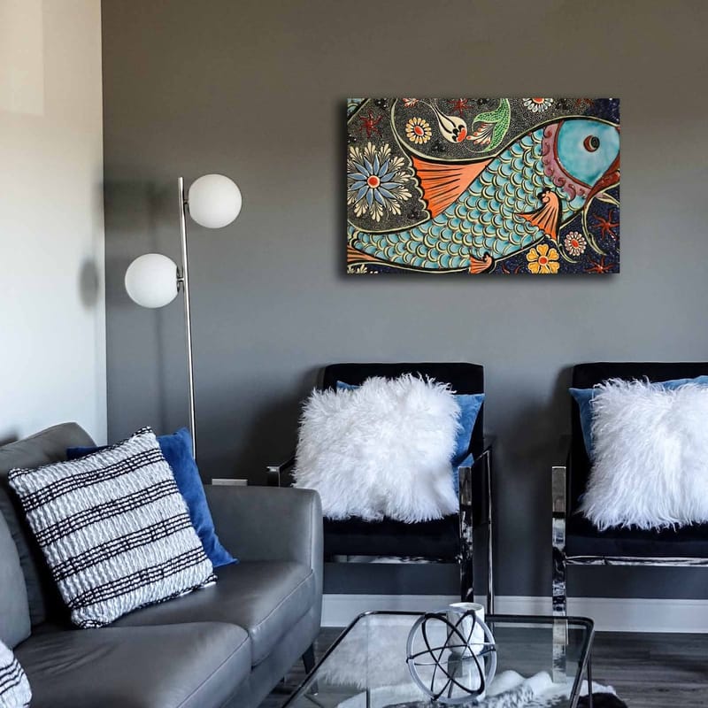 Koristeellinen Canvastaulu 45x70 cm - Monivärinen - Sisustustuotteet - Taulu & taide - Canvas-taulu