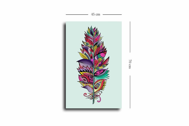 Koristeellinen Canvastaulu 45x70 cm - Monivärinen - Sisustustuotteet - Taulu & taide - Canvas-taulu